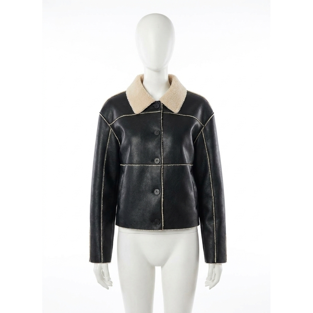 NEW STEVE MADDEN tilia coat long-sleeved jacket in black